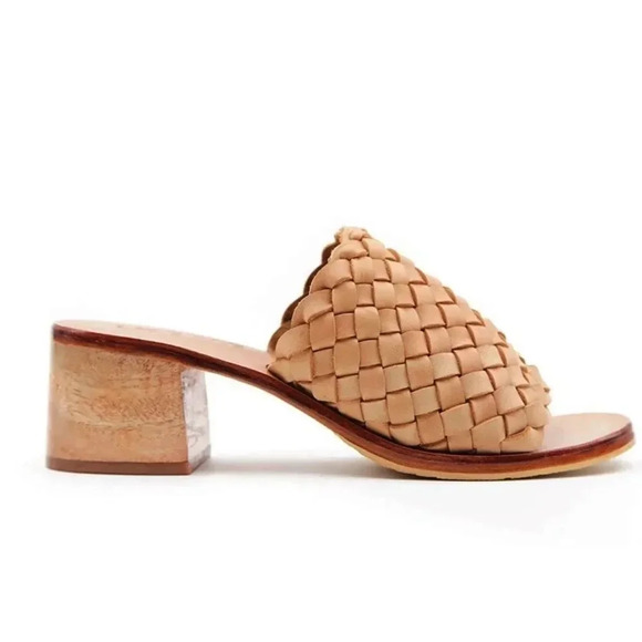 Liberte Santorini Woven Mule Leather Block Heel - Picture 3 of 12